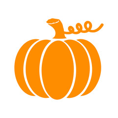 Pumpkin clip art design on plain white transparent isolated background for card, shirt, hoodie, sweatshirt, apparel, tag, mug, icon, poster or badge