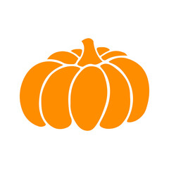 Pumpkin clip art design on plain white transparent isolated background for card, shirt, hoodie, sweatshirt, apparel, tag, mug, icon, poster or badge