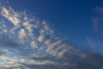 sunset over the city with clouds