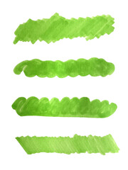 Obraz premium ちょっと変わった形の黄緑色のストローク