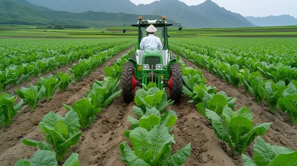 Vibrant image of farmers implementing precision livestock farming technologies and sustainable animal husbandry practices in natural farm settings. Height Resolution Photo, , Minimalism,