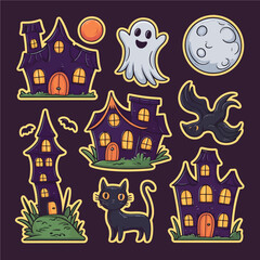 Halloween-themed illustrations