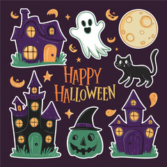 Halloween-themed illustrations