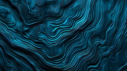 Obraz premium Blue wood pattern with wavy lines and swirls