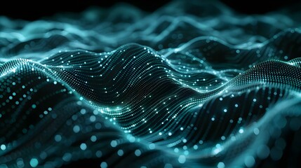 Abstract digital particle wave technology background