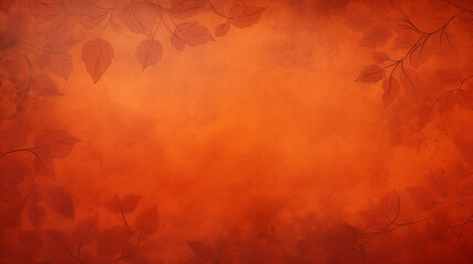 Naklejka premium Rich Autumn Leaves Frame on Textured Orange Background