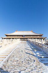 China Forbidden City snow scene