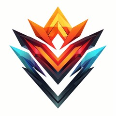 Dynamic Symmetrical Multi-Colored Geometric Abstract Design