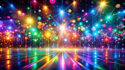Obraz premium Vibrant and colorful lights shining in different realms, lights, realms, vibrant, colorful, shiny, mystical