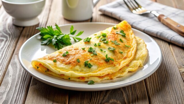 Delicious cheese omelette served on a white plate, breakfast, eggs, food, meal, delicious, savory, homemade, cooking, gourmet, omelet