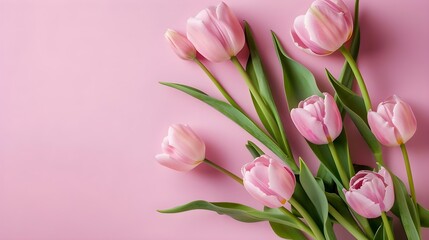 Fototapeta premium Beautiful composition of spring flowers - Bouquet of pink