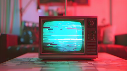 Old TV signal glitch