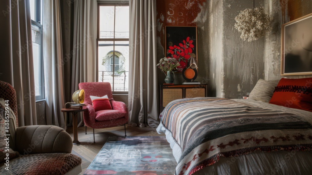 Fototapete describe the role of texture and pattern in adding depth and interest to small space interiors.