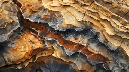 Amazing view of abstract formations on rock surface