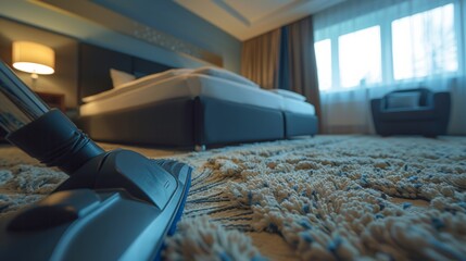 Photos of country house cleaning ideas Vacuum the bed. Hotel cleaning