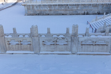 China Forbidden City snow scene