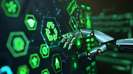 Robotic Hand Interacting with a Digital Interface