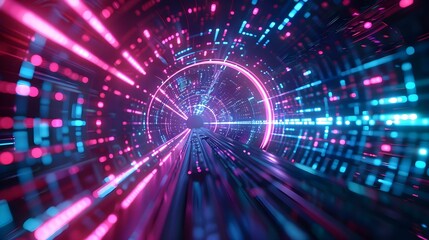 Obraz premium Abstract futuristic technology background with lines