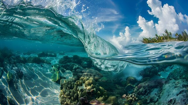 Wave breaking underwater
