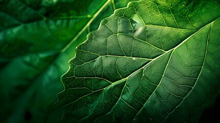 Close-up macro photography of green nature background