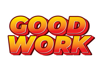 Good work. Text effect in 3D style with good colors