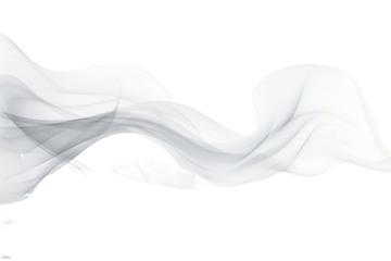 Realistic Cigarette Smoke Waves On PNG Background