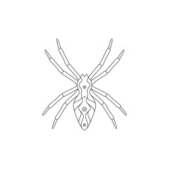 Spider logo spider art line logo design vector