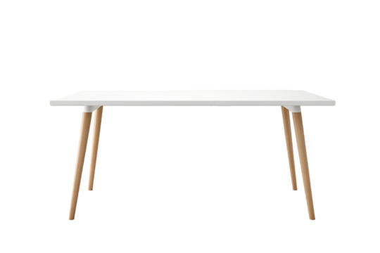 Clean White Table Template On PNG Background