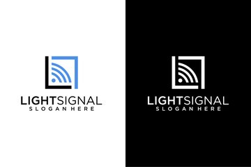 L Letter Signal logo icon Design vector template.eps