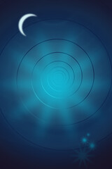 Nighttime Wallpaper Design: A Captivating and Serene Background Featuring Dark Hues and Celestial Elements