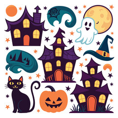 Halloween-themed illustrations
