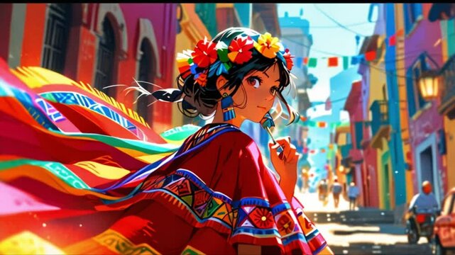 Mexico is a vibrant, energetic country with a rich cultural heritage. Mexican art shows a range of bright colours, from red to green to blue. Every detail is carefully made, from traditional patterns 