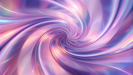 Obraz premium Abstract background of holographic twisted shapes in motion, rendering, abstract, background, holographic, twisted, shapes