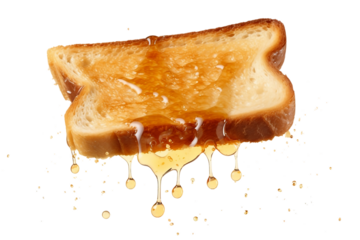 Snapping Zwieback Toast in Half On PNG Background