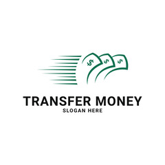 transfer money fast logo design concept idea