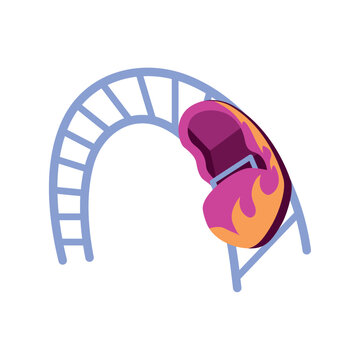 roller coaster track cartoon