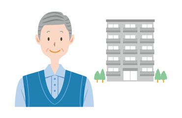 大家　不動産　管理人　おじいさん