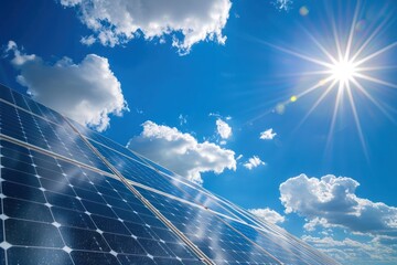 Solar panel photovoltaic alternative electricity source concept of sustainable resources
