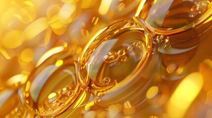 golden yellow bubble oil