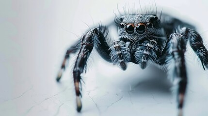 A closeup of a mouse spider on a white background  25 spider, insect, arachnid, animal, macro,...