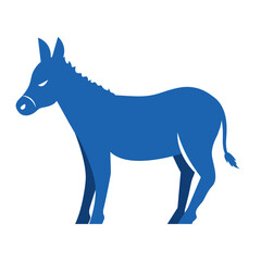 blue donkey silhouette
