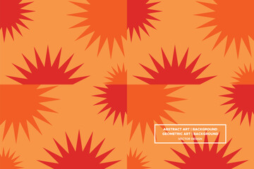 Star Shapes Grid Orange and Red Colors Modern Abstract Background Geometric Background