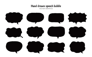 手描き風・吹き出しイラスト素材セット