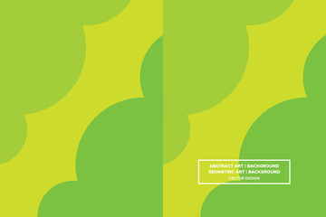 Fototapeta premium Circular Shapes Green Colors Modern Abstract Background Geometric Background