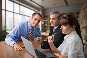 Corporate Office Team Discussing Planning Together.