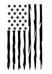 USA Flag | Distressed USA Flag | American Flag | Grunge USA Flag | Patriotic | Independence Day | US Flag | Black American Flag | Original Illustration | Vector and Clipart | Cutfile and Stencil