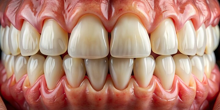 Close up image of dental occlusion between molars teeth, molars, teeth, dental, occlusion, close up, detailed, hygiene, enamel
