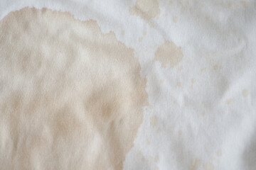  spilled coffee on a white shirt