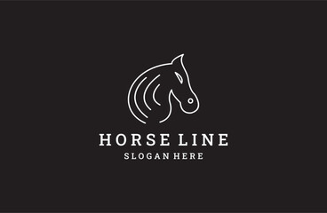 Head horse logo vector illustration. horse head logo template