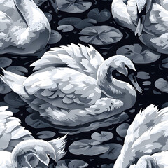 abstract seamless pattern lucent white camouflage background